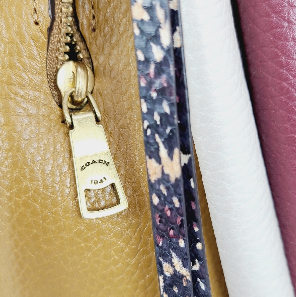 COACH Harmony Hobo Colorblock Snakeskin - Picture 11 of 15